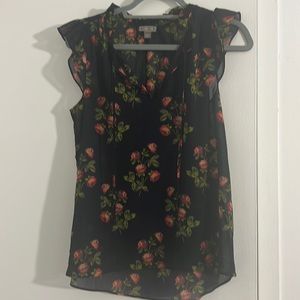 J.Crew/Point Sur Flutter Sleeve Blouse - Size Small